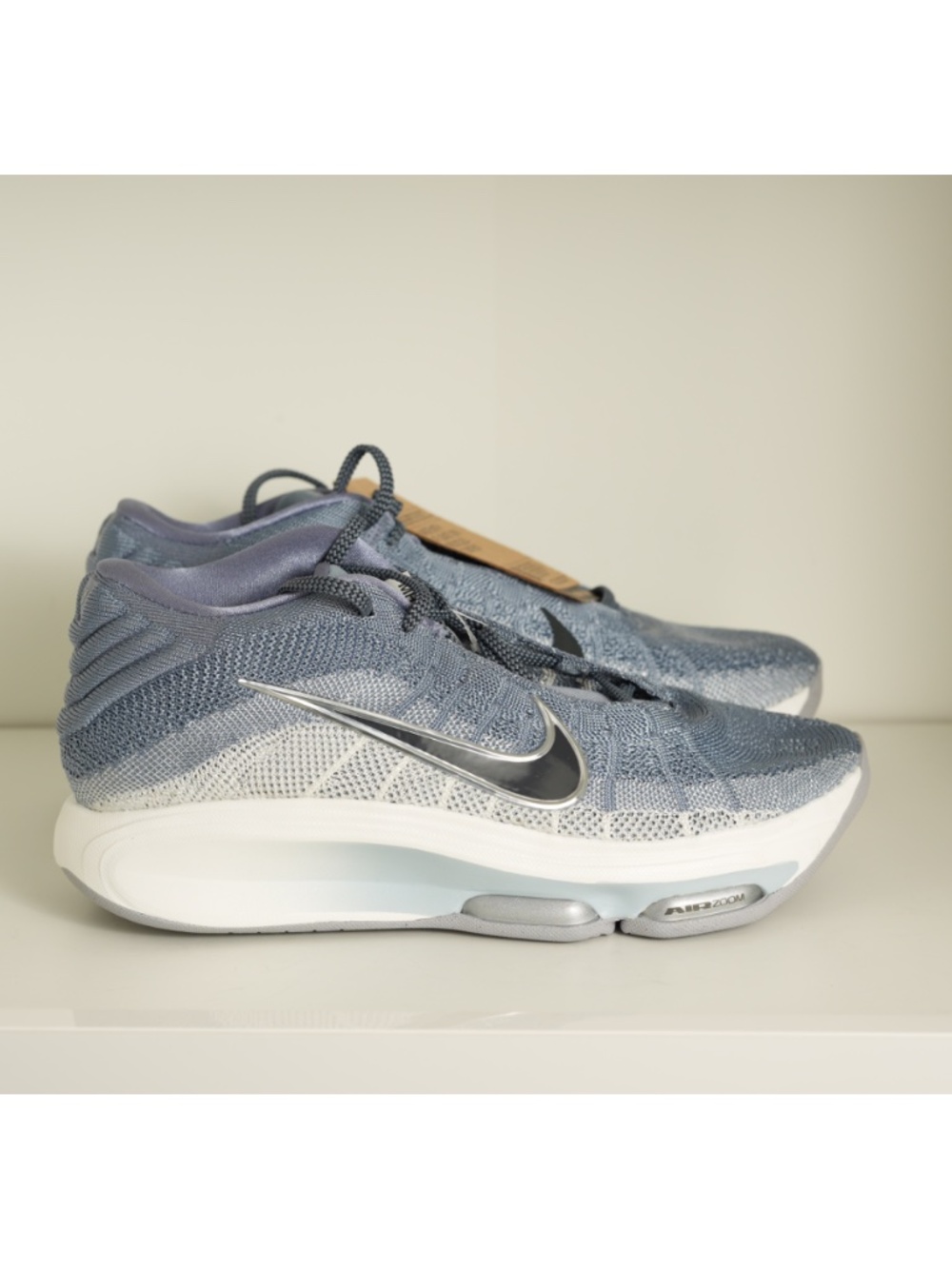 $180 Nike Air Zoom GT Hustle 3 Shoes Ashen Slate Sail Wht FV5953-402 Men’s US 9